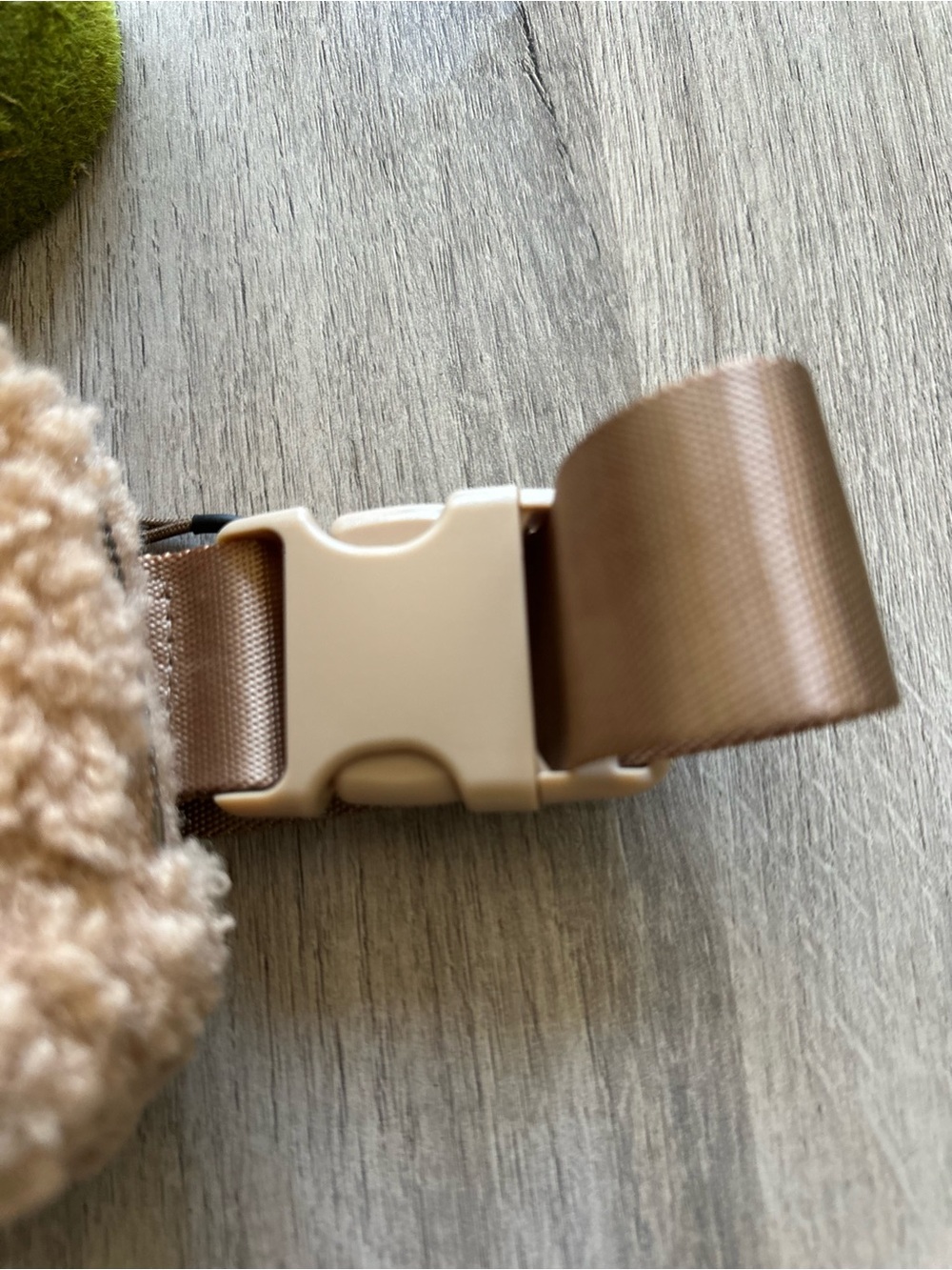 C.C Teddy Sherpa Belt Bag - Beige - Picture 5 of 10
